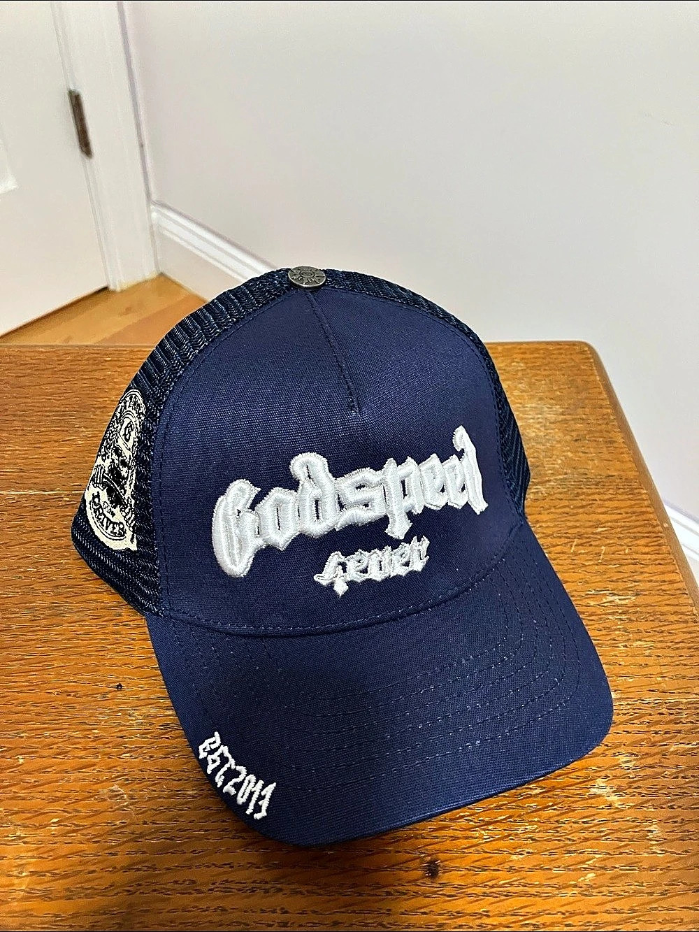 Godspeed Forever Trucker Hat Navy Blue